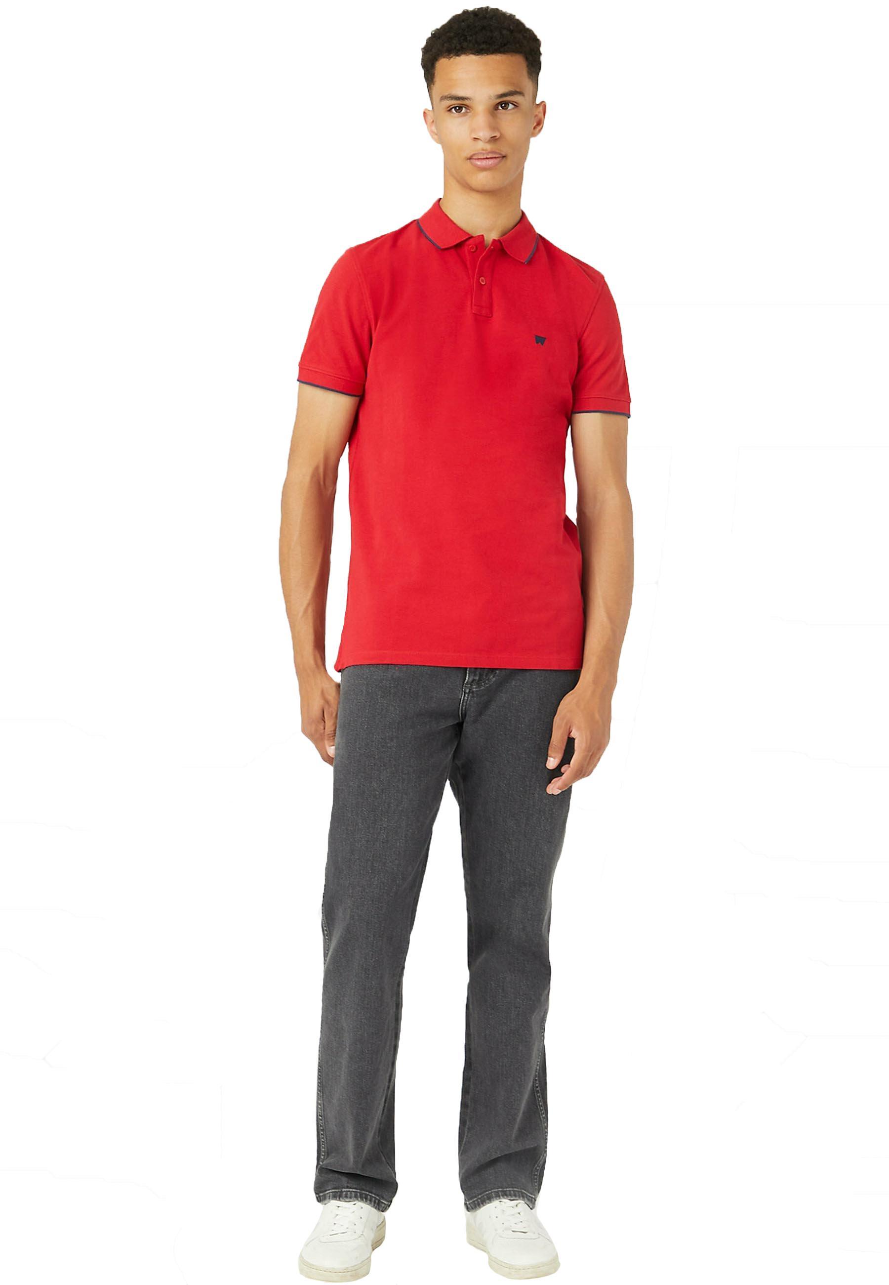 Polo Wrangler uomo rosso cotone