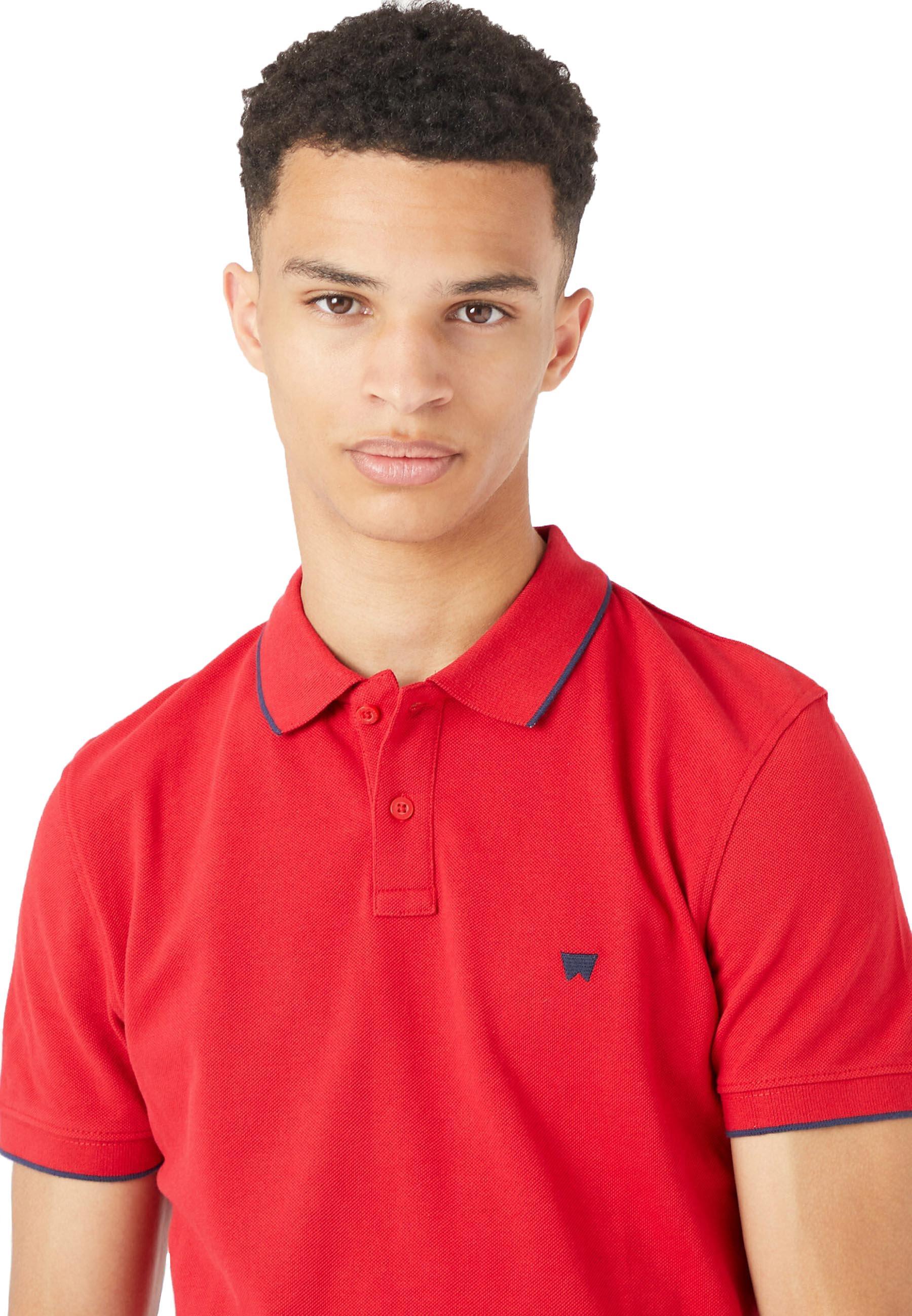 Polo Wrangler uomo rosso cotone