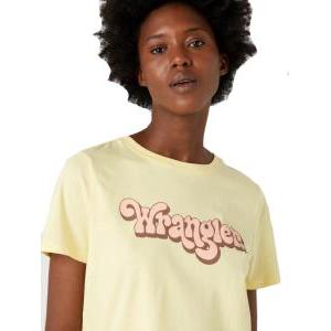 T-shirt da donna in cotone  giallo