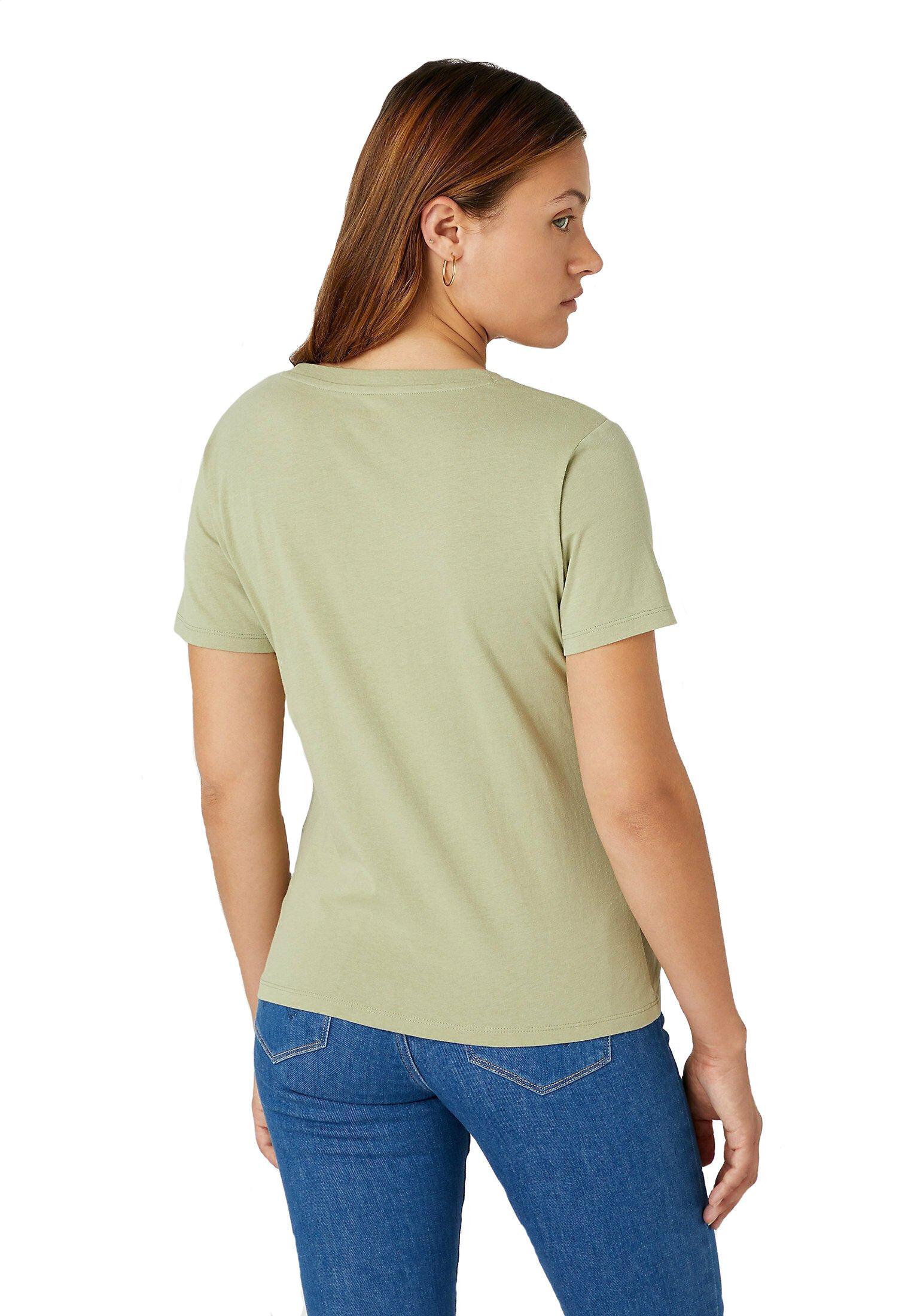 T-shirt da donna in cotone Wrangler verde militare