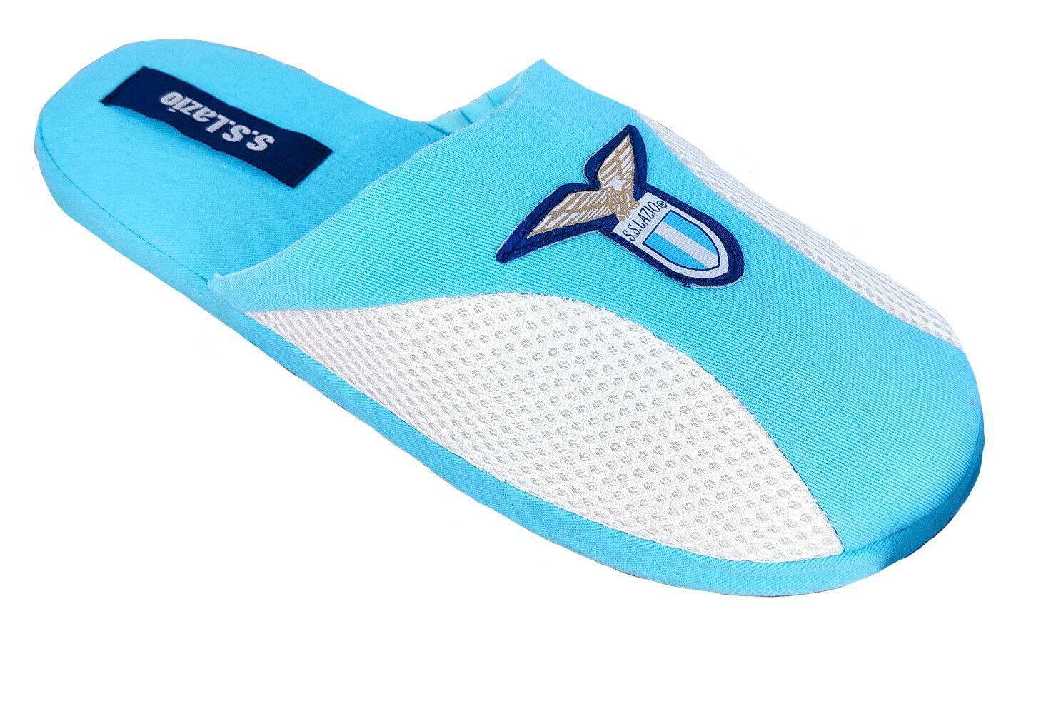 Pantofole SS Lazio uomo celeste con stemma