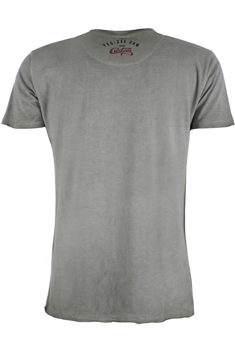 T-shirt uomo in cotone Yes Zee grigio