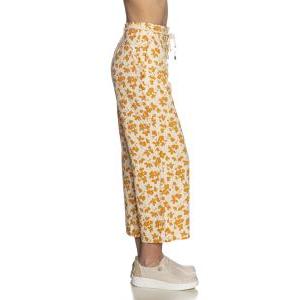 Pantalaccio donna  fiorato trama lino