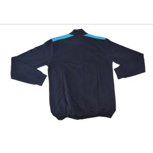 Tuta homewear napoli full zip blu adulto garzata con banda spalle contrasto