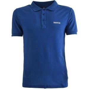 Polo fc juventus uomo cotone blu con scritta