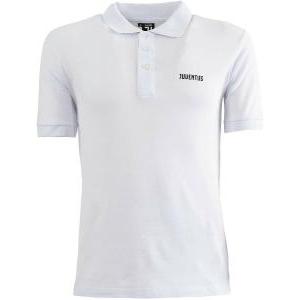 Polo fc juventus uomo cotone bianco con scritta