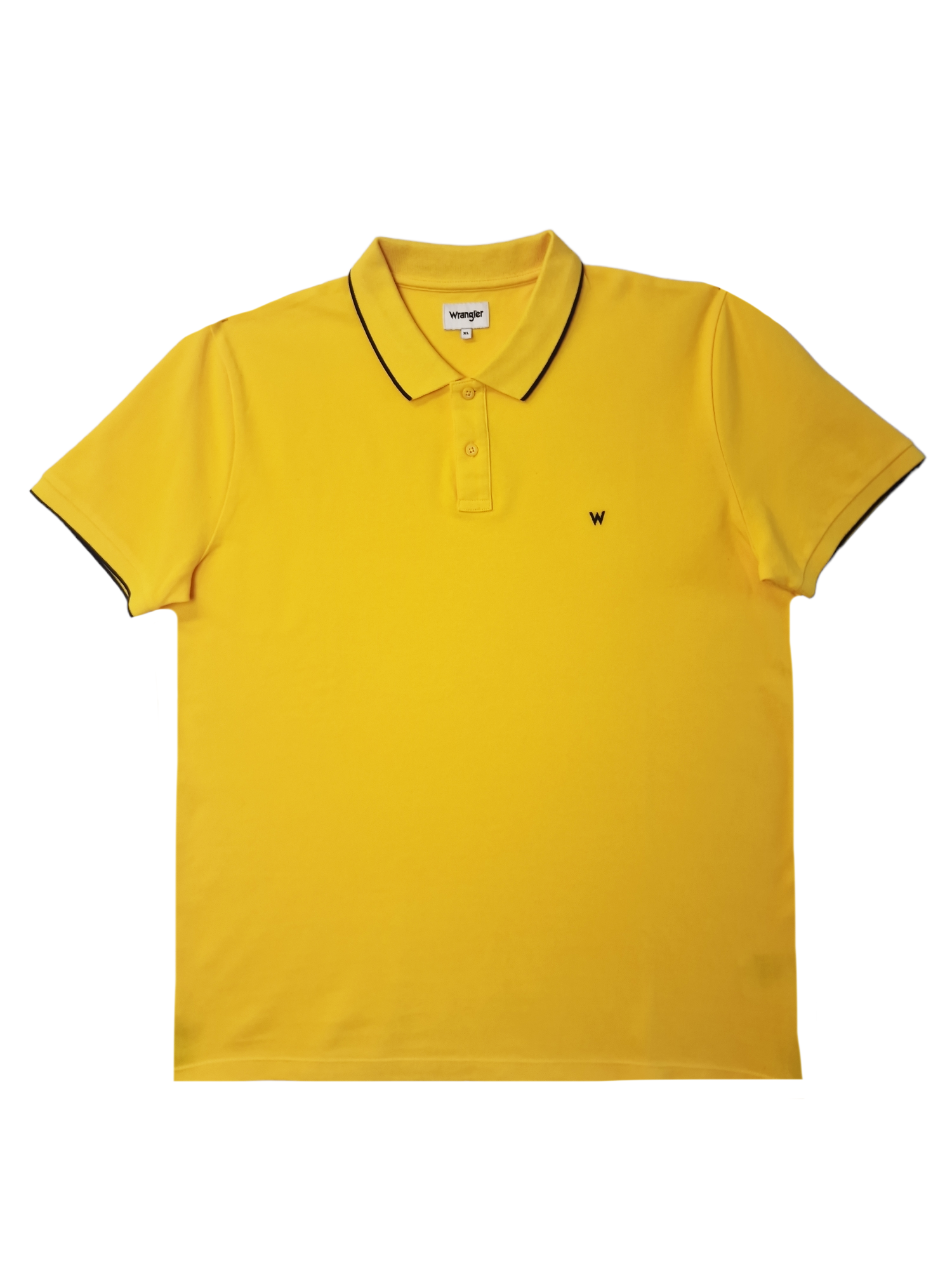 Polo da uomo Wrangler estiva in cotone giallo