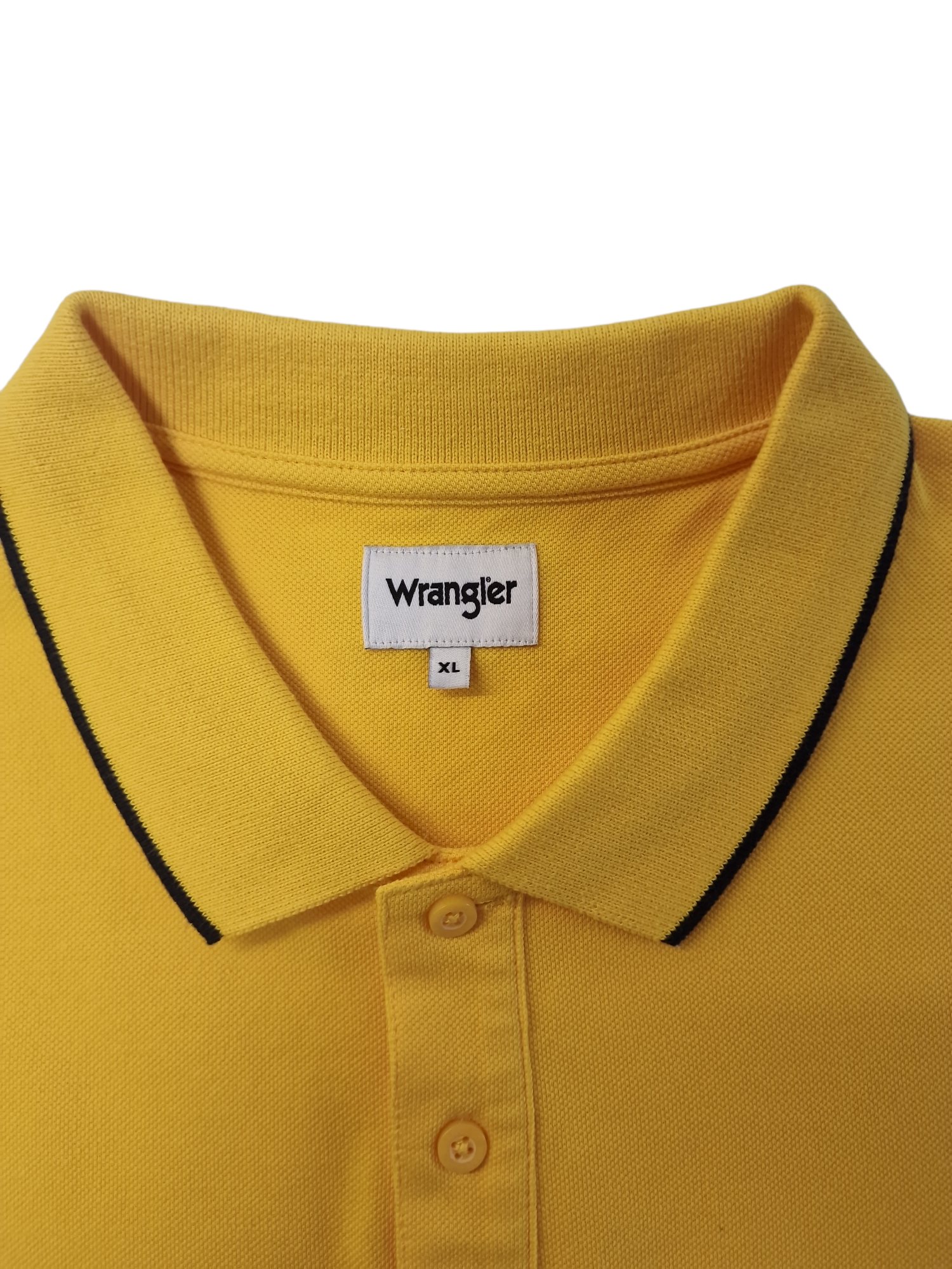 Polo da uomo Wrangler estiva in cotone giallo