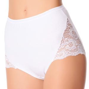 Coulotte donna  vita alta elasticizzata con pizzo al lato