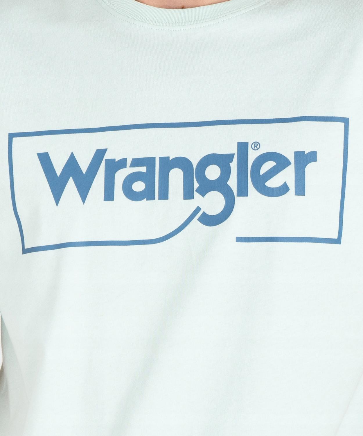 T-shirt Wrangler uomo acqua marina cotone