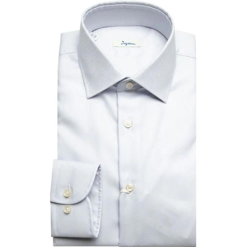 Camicia uomo elasticizzata collo francese slim Bianco