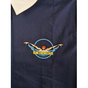 Grembiule scuola elementare da bambino blu  nuoto