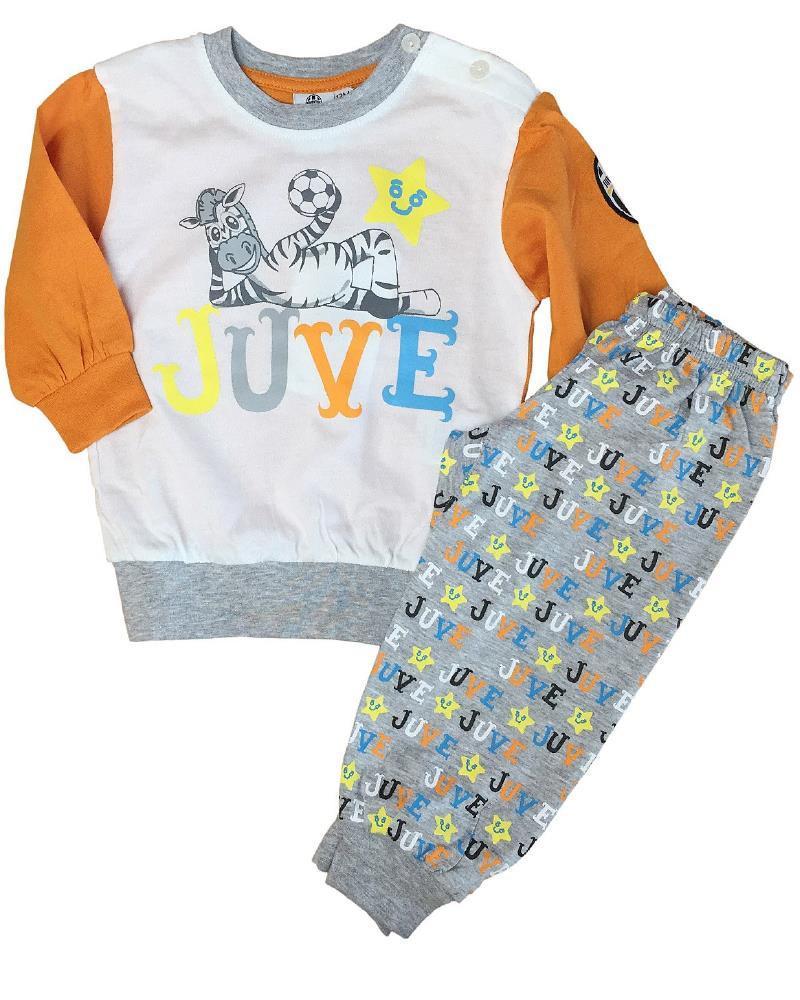 Pigiama per Juventus baby cotone manica lunga arancio