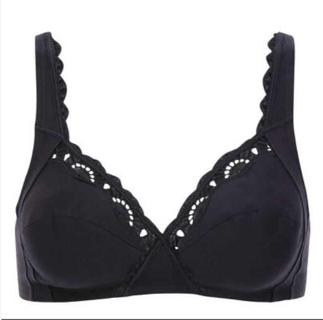 Reggiseno senza ferretto Playtex Cotton Support nero