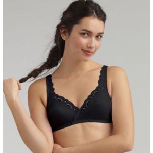 Reggiseno senza ferretto nero cotton support nero