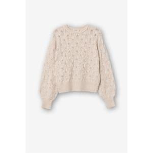 Maglione donna trecce  melusine beige