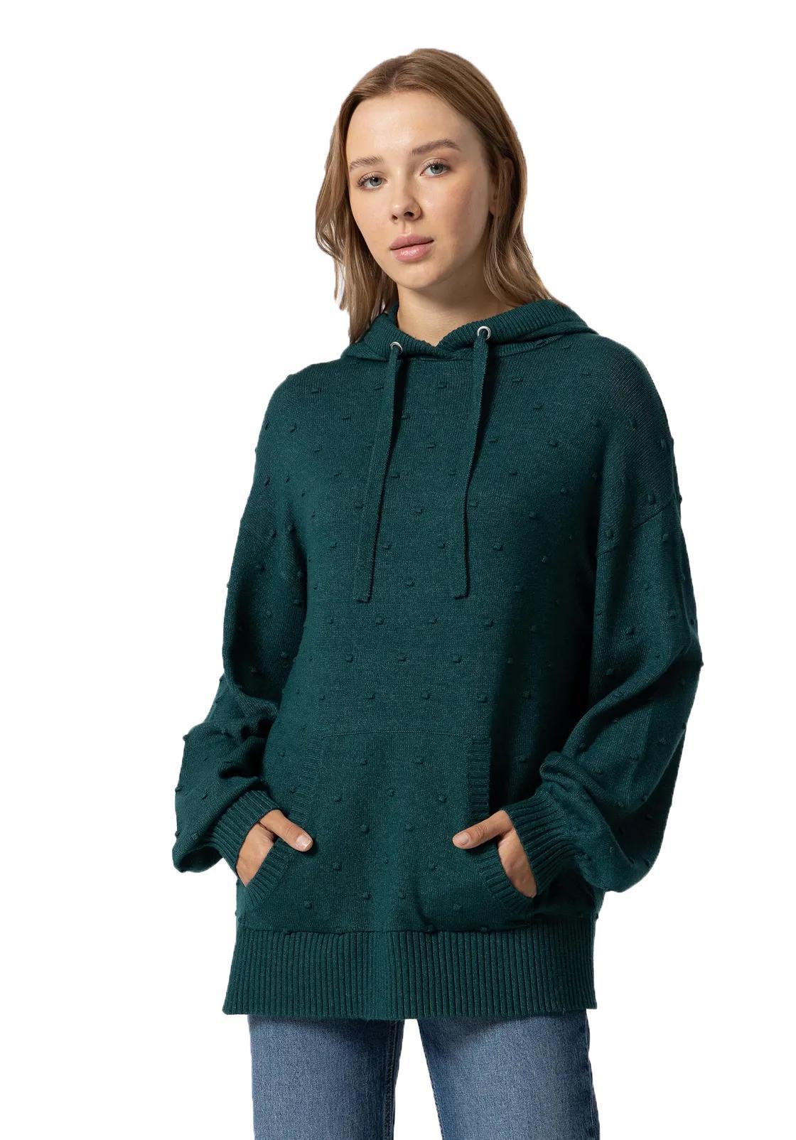 Tiffosi maglia donna con cappuccio JALAPENO_2 Verde Matt