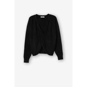 Cardigan donna nodo centrale magnolia nero