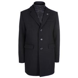 Cappotto  uomo con pettorina staccabile nero