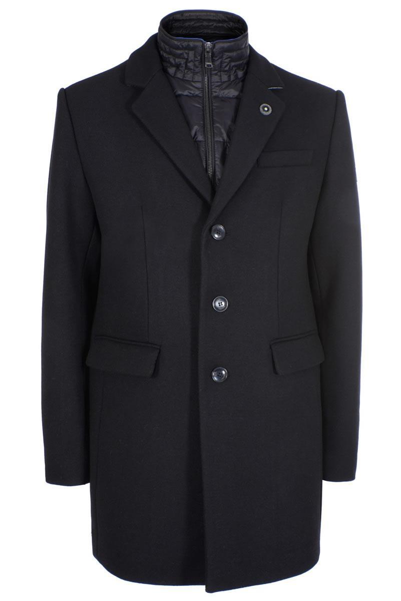 Cappotto Yes Zee uomo con pettorina staccabile Nero