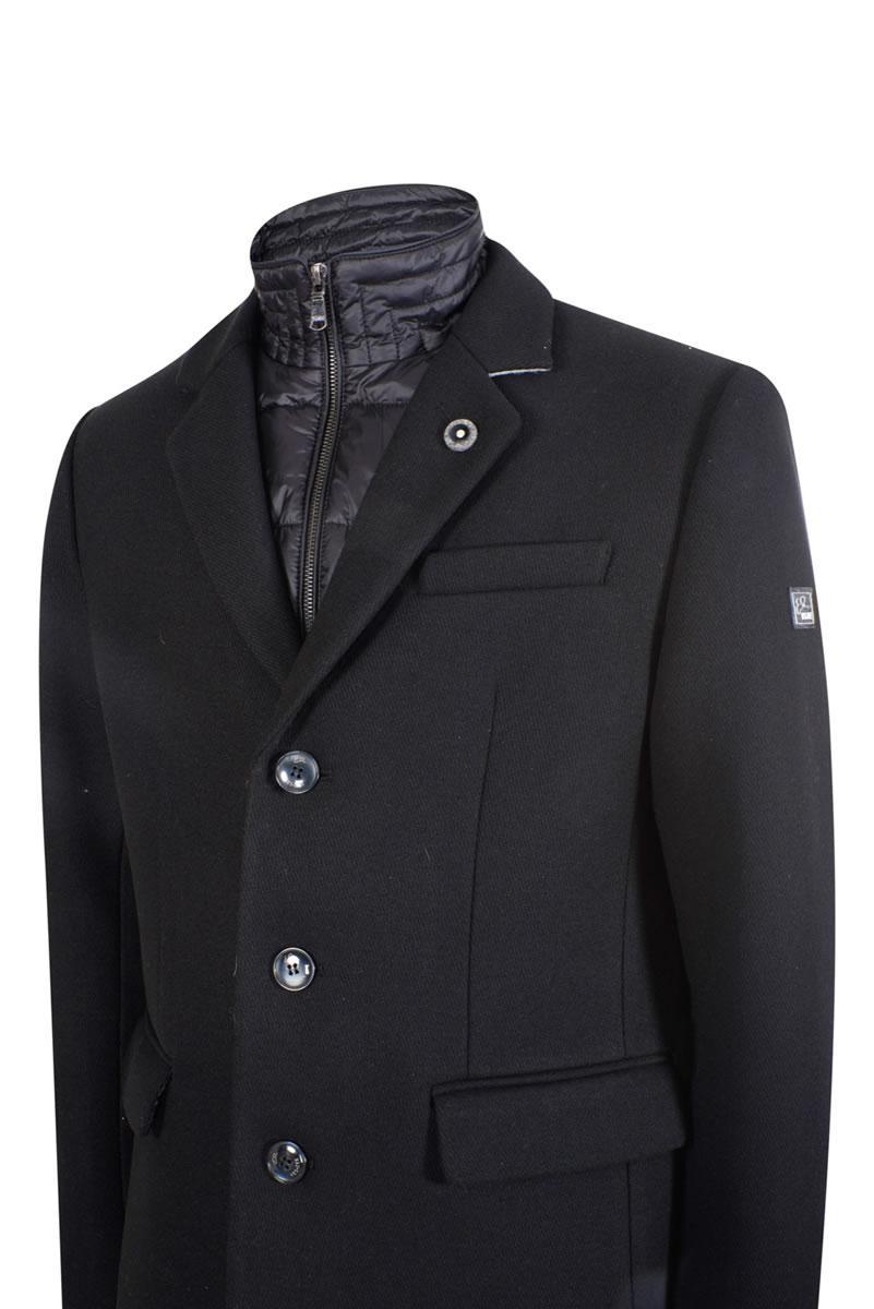 Cappotto Yes Zee uomo con pettorina staccabile Nero