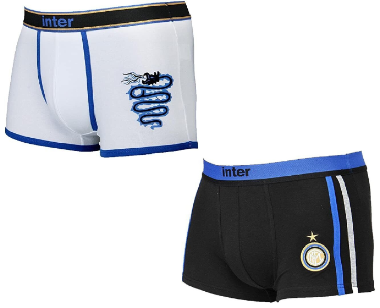 Coppia boxer ragazzo compatibile con FC Inter