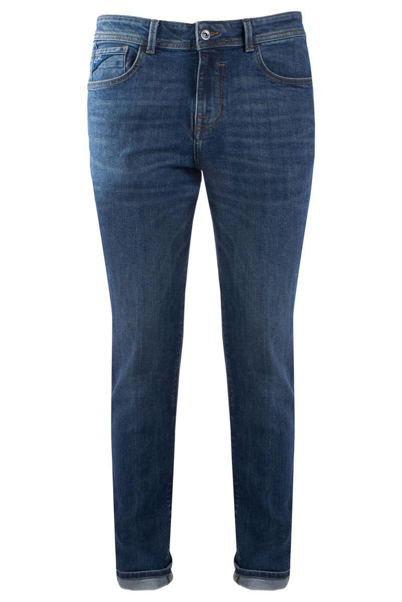 yes zee yes zee jeans uomo slim elasticizzato scuro jeans