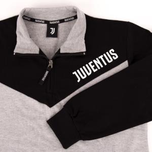 Pigiama mezza zip in cotone felpato da adulto compatibile con juventus