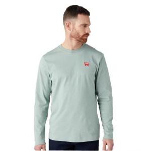 Maglia  girocollo manica lunga uomo acqua marina