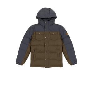 Piumino  cotone e nylon con cappuccio verde militare