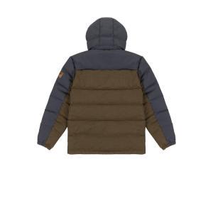 Piumino  cotone e nylon con cappuccio verde militare