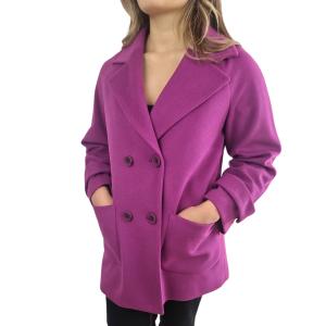 Cappotto  doppiopetto donna viola uva