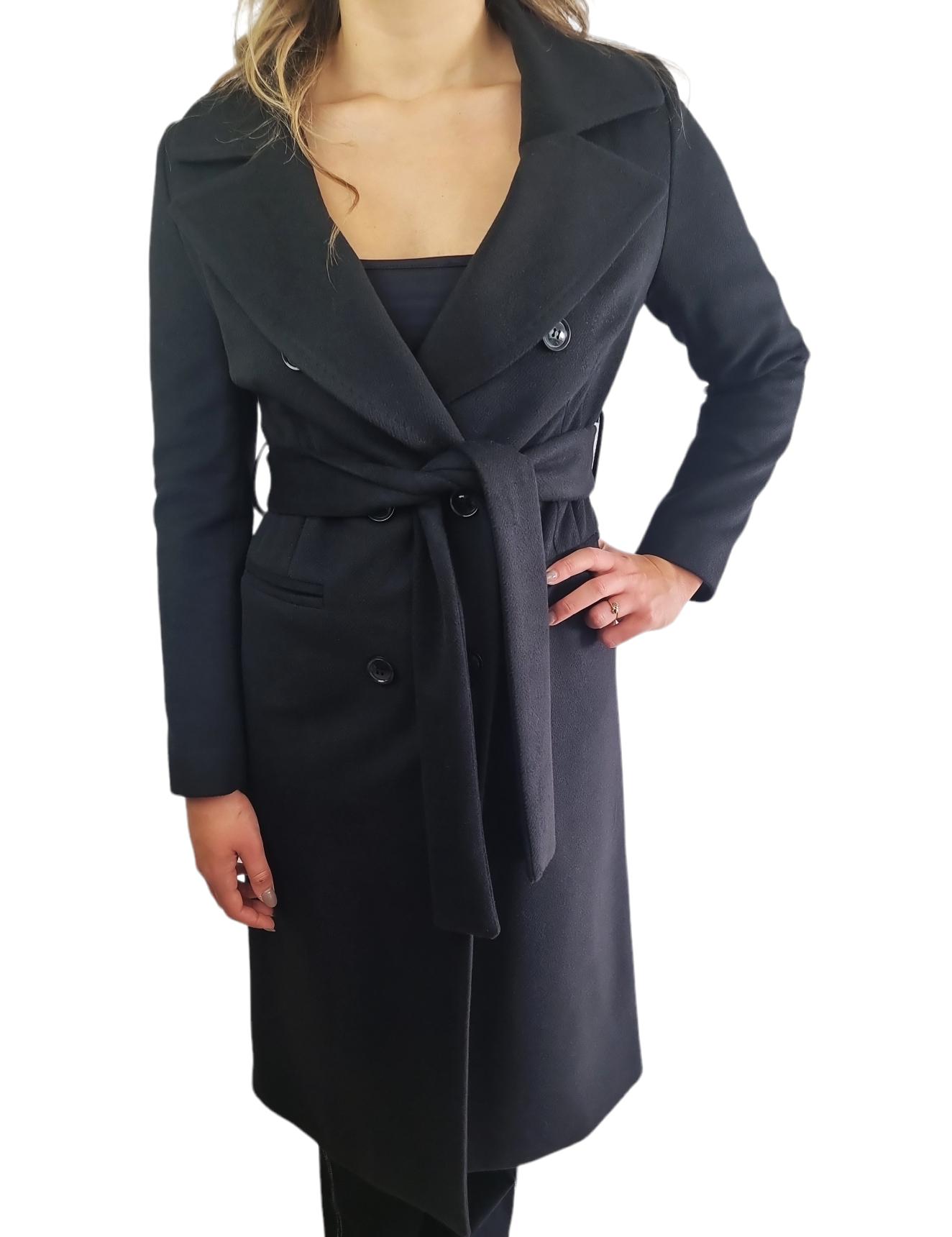 Cappotto lungo Edas donna nero