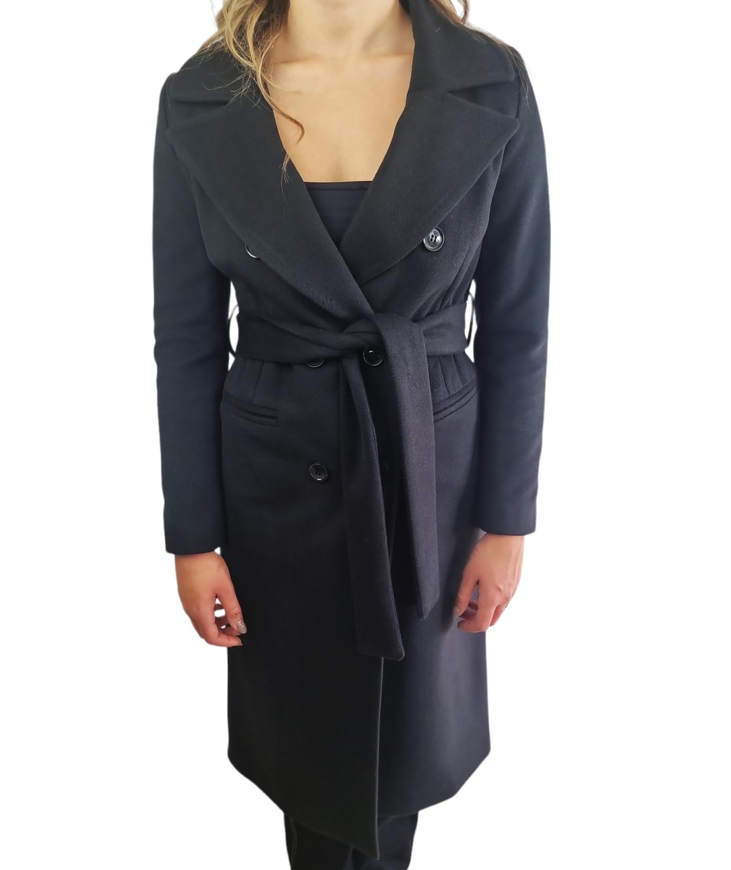 Cappotto lungo Edas donna nero