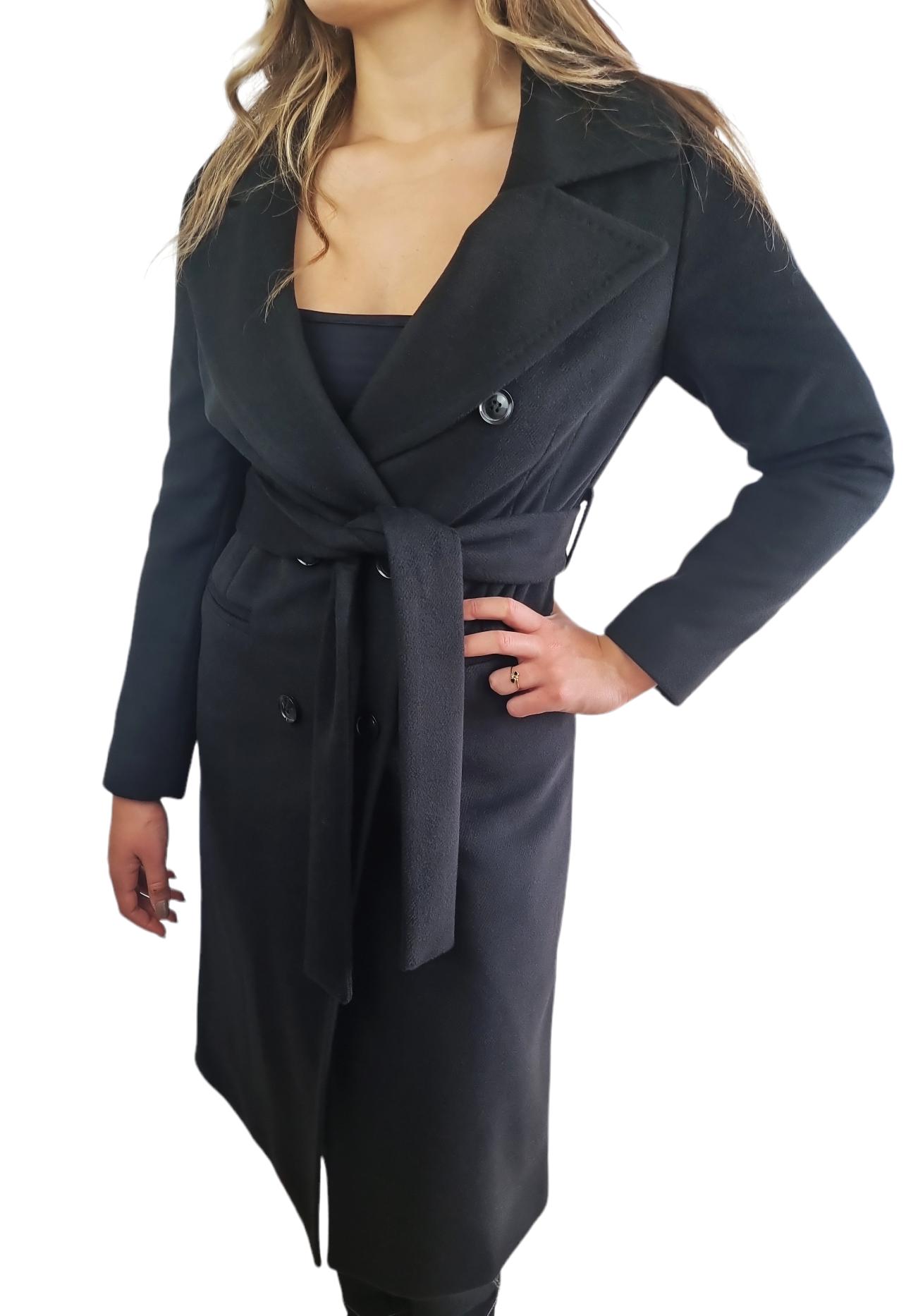 Cappotto lungo Edas donna nero