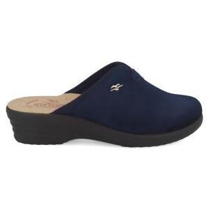 Pantofole  donna velluto fondo antishock blu