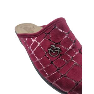 Pantofole donna  velluto bordeaux