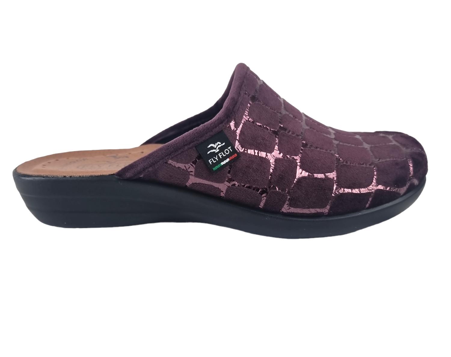 Pantofole donna Fly Flot in velluto viola 