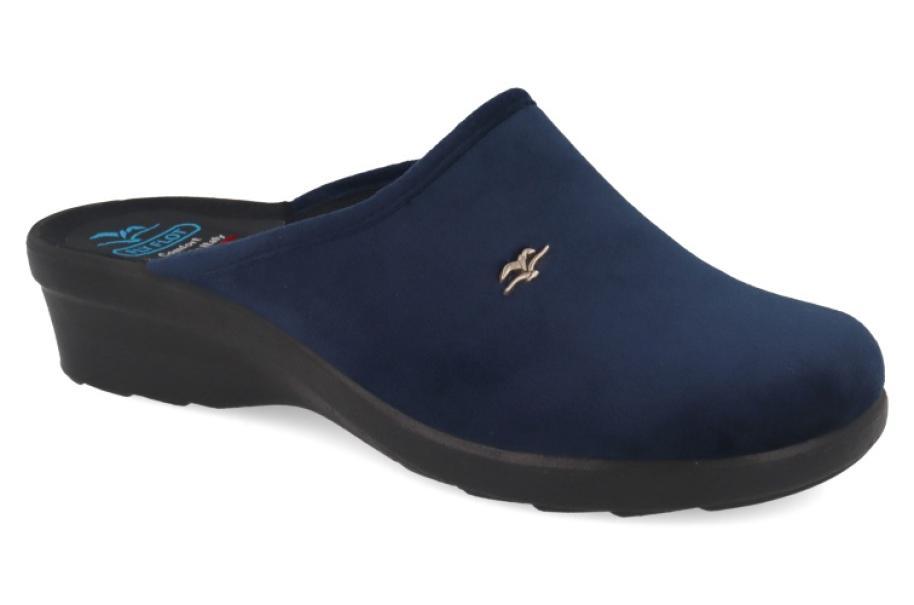 Pantofole donna Fly Flot in velluto blu 