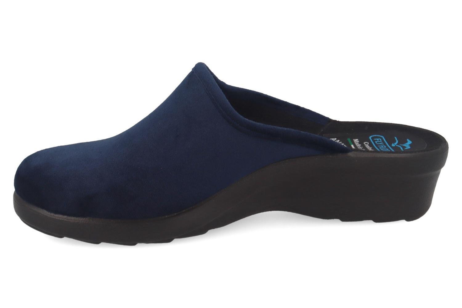 Pantofole donna Fly Flot in velluto blu 