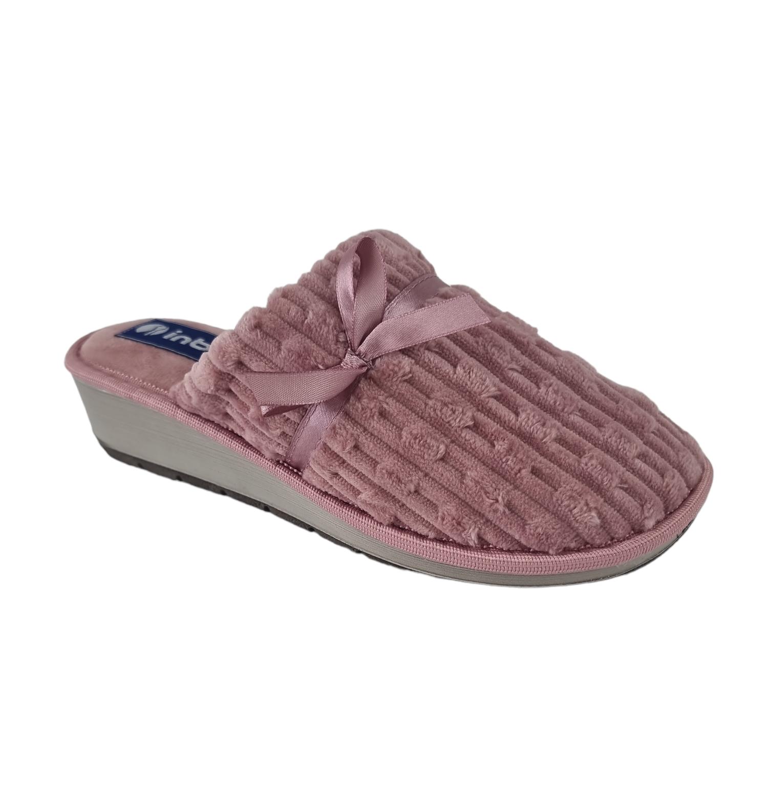 Pantofole donna Inblu velluto rosa