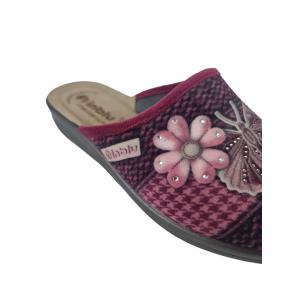 Pantofole donna  farfalla bordeaux