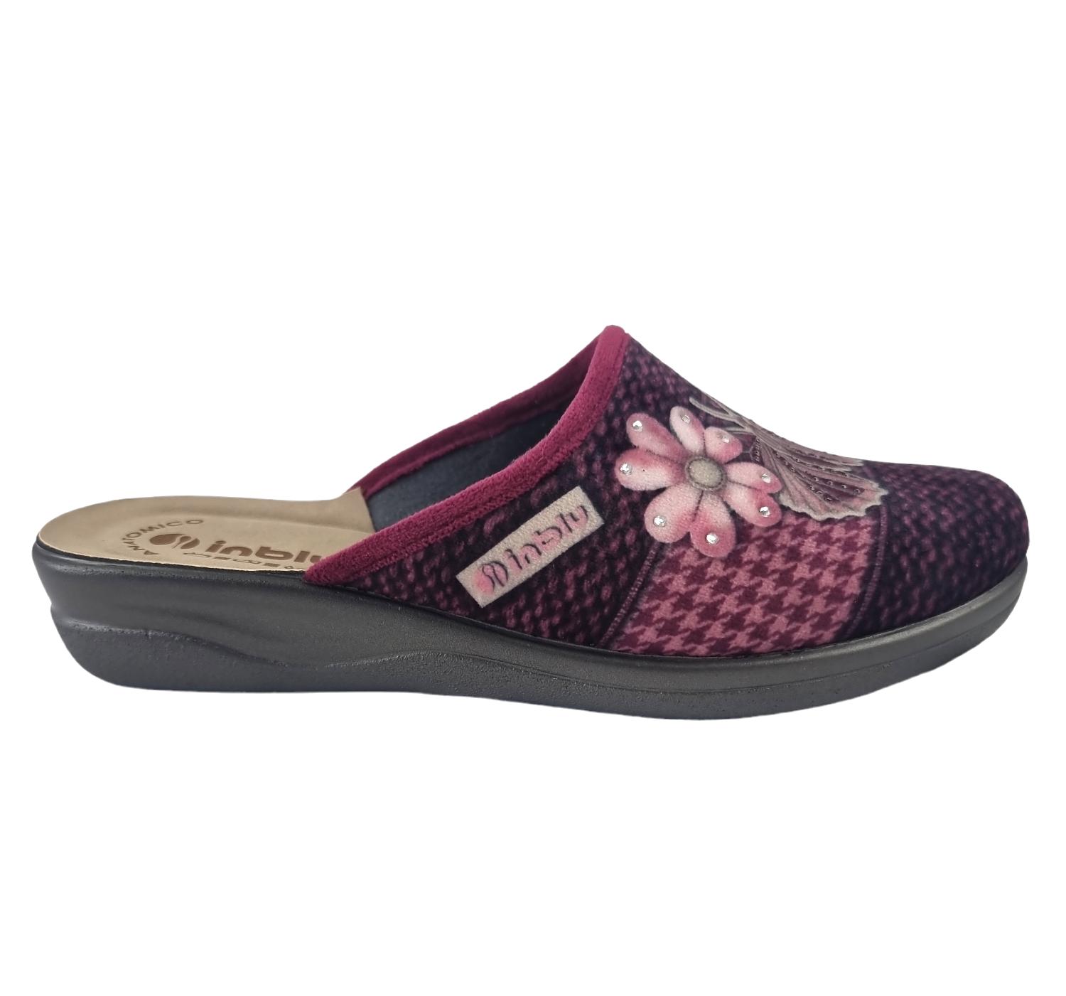 Pantofole donna Inblu farfalla bordeaux