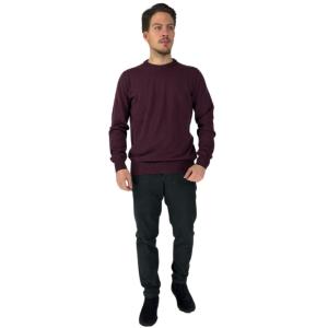 Maglione girocollo  uomo bordeaux