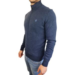 Cardigan uomo misto lana  con zip