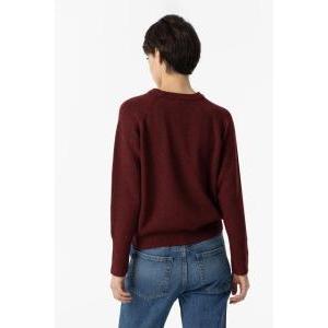 Maglia  donna lana bouglet unito selene bordeaux