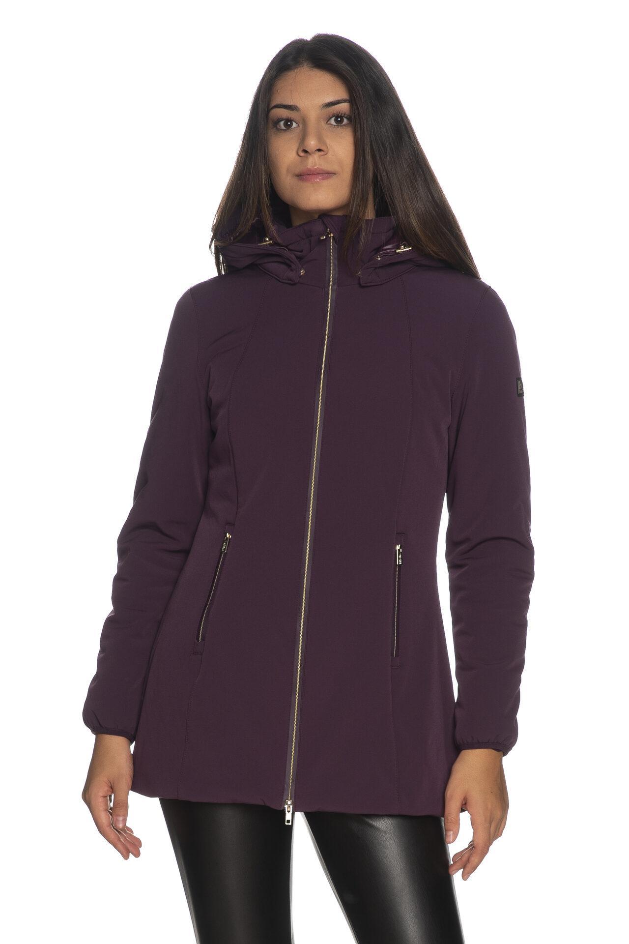 Yes zee cappottino donna softshell sfiancato cappuccio staccabile