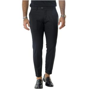 Pantalone uomo slim chinos con risvolto