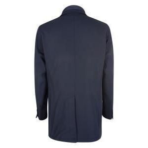 Cappotto uomo tecnico con pettorina staccabile blu