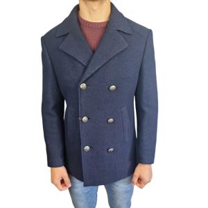 Cappotto in lana  da uomo blu